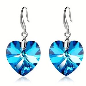 Blue Heart Earrings